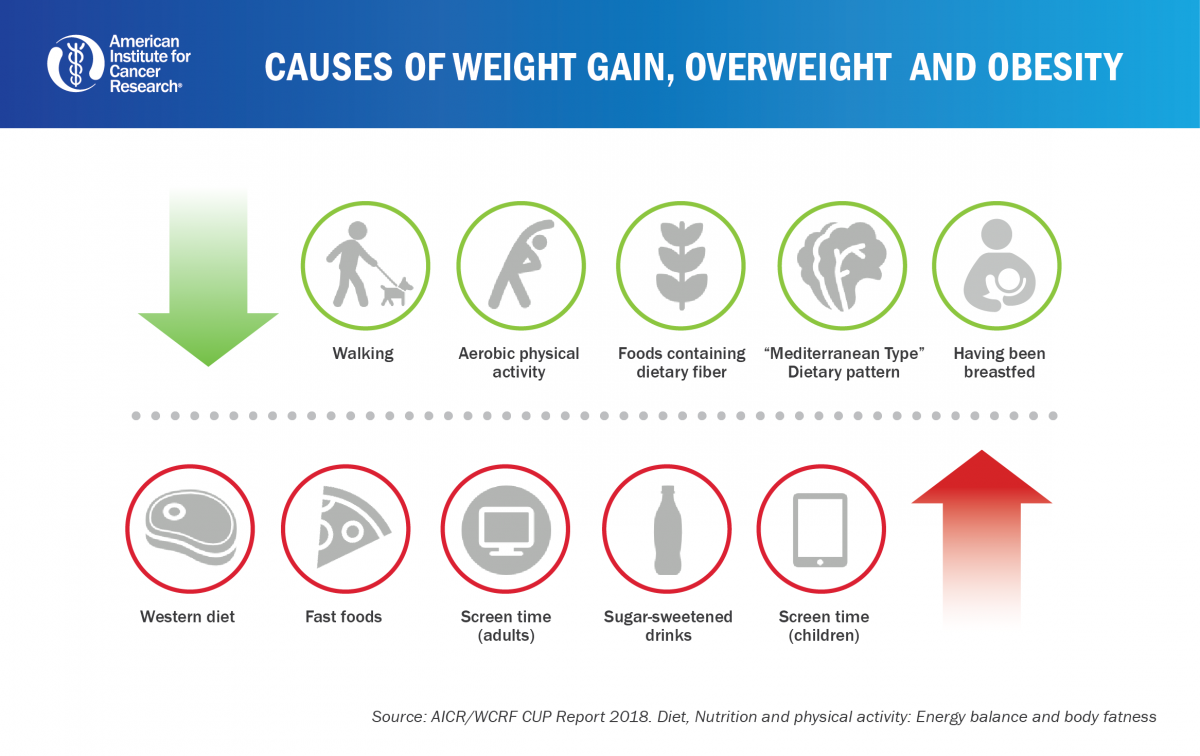 Causes Of Weight Gain Overweight And Obesity American Institute For 