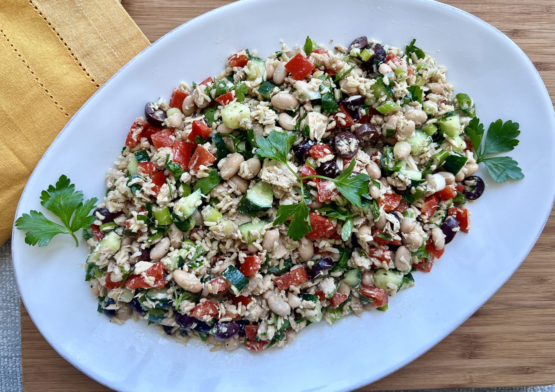 Tuna, Brown Rice and White Bean Salad American Institute for Cancer